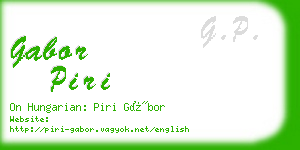 gabor piri business card